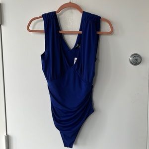 Blue Express ruched Bodysuit, size M